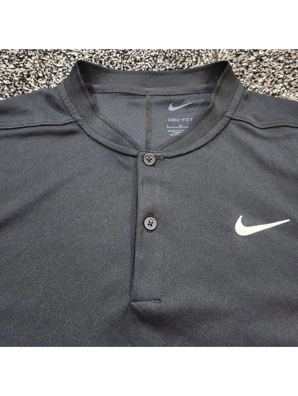 NIKE Dri-FIT Velocity Blade Color Black Golf Polo DH0838-010 Mens Size Large